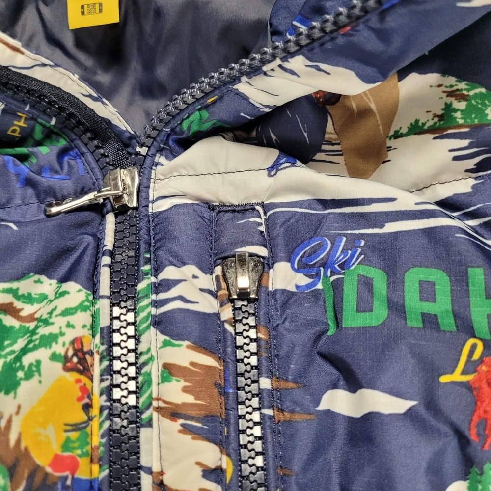 Polo Ralph Lauren Puffer Jacket Coat Boys XL 18/20 Ski Print Water Repellent - Picture 11 of 16